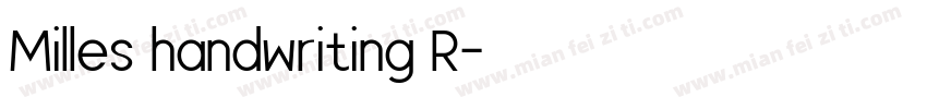 Milles handwriting R字体转换